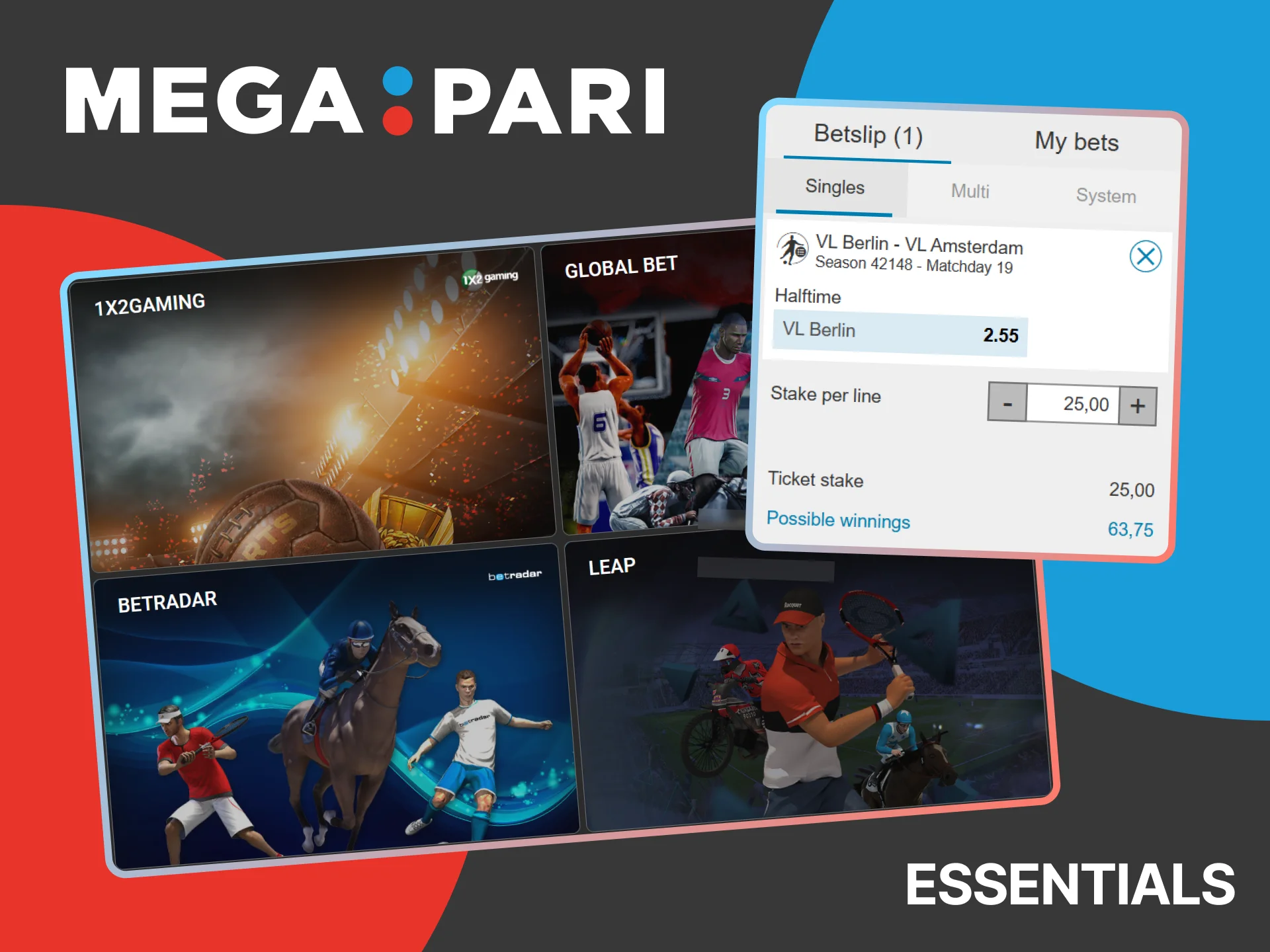 In just a few minutes, you'll find out if your virtual sports bet on MegaPari has won.