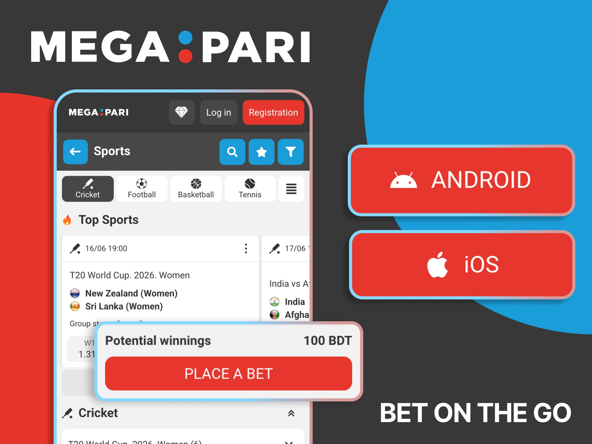 Access Megapari from mobile and manage your account with ease.
